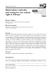 Scholarly article on topic 'Nationalistic attitudes and voting for the radical right in Europe'