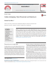 Scholarly article on topic 'India emerging: New financial architecture'