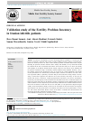 Scholarly article on topic 'Validation study of the Fertility Problem Inventory in Iranian infertile patients'