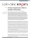 Scholarly article on topic 'Tunable magnetocaloric effect in transition metal alloys'