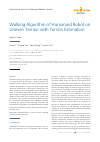 Scholarly article on topic 'Walking Algorithm of Humanoid Robot on Uneven Terrain with Terrain Estimation'