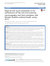 Scholarly article on topic 'Regional and social inequalities in the performance of Pap test and screening mammography and their correlation with lifestyle: Brazilian national health survey, 2013'