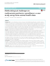 Scholarly article on topic 'Methodological challenges to multivariate syndromic surveillance: a case study using Swiss animal health data'