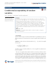 Scholarly article on topic 'Conditional acceptability of random variables'
