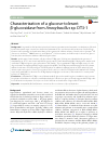 Scholarly article on topic 'Characterization of a glucose-tolerant β-glucosidase from Anoxybacillus sp. DT3-1'