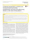 Scholarly article on topic 'Combined methylmalonic acidemia and homocysteinemia presenting predominantly with late-onset diffuse lung disease: a case series of four patients'