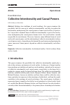 Scholarly article on topic 'Collective Intentionality and Causal Powers'