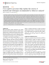 Scholarly article on topic 'Can cognitive processes help explain the success of instructional techniques recommended by behavior analysts?'