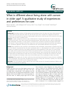 Scholarly article on topic 'What is different about living alone with cancer in older age? A qualitative study of experiences and preferences for care'