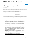 Scholarly article on topic 'Using Ontario's "Telehealth" health telephone helpline as an early-warning system: a study protocol'