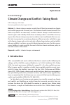 Scholarly article on topic 'Climate Change and Conflict: Taking Stock'