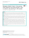 Scholarly article on topic 'Managing ‘shades of grey’: a focus group study exploring community-dwellers’ views on advance care planning in older people'