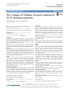 Scholarly article on topic 'The College of Podiatry Annual Conference 2015: meeting abstracts'