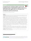 Scholarly article on topic 'A multifunctional thermophilic glycoside hydrolase from Caldicellulosiruptor owensensis with potential applications in production of biofuels and biochemicals'