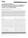 Scholarly article on topic 'Recontacting in clinical practice: an investigation of the views of healthcare professionals and clinical scientists in the United Kingdom'