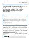 Scholarly article on topic 'Associations of air pollution exposure with blood pressure and heart rate variability are modified by oxidative stress genes: A repeated-measures panel among elderly urban residents'