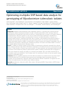 Scholarly article on topic 'Optimizing multiplex SNP-based data analysis for genotyping of Mycobacterium tuberculosis isolates'