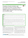 Scholarly article on topic 'Prevalence of active trachoma and associated risk factors among children in Gazegibela district of Wagehemra Zone, Amhara region, Ethiopia: community-based cross-sectional study'