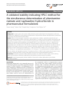 Scholarly article on topic 'A validated stability-indicating HPLC method for the simultaneous determination of pheniramine maleate and naphazoline hydrochloride in pharmaceutical formulations'