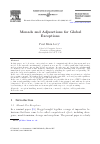 Scholarly article on topic 'Monads and Adjunctions for Global Exceptions'