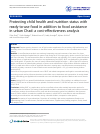 Scholarly article on topic 'Protecting child health and nutrition status with ready-to-use food in addition to food assistance in urban Chad: a cost-effectiveness analysis'
