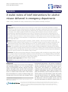 Scholarly article on topic 'A realist review of brief interventions for alcohol misuse delivered in emergency departments'