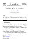 Scholarly article on topic 'Context for Models of Concurrency'