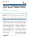 Scholarly article on topic 'Enrichment of a microbial community performing anaerobic oxidation of methane in a continuous high-pressure bioreactor'