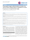 Scholarly article on topic 'Pharyngeal oxygen administration increases the time to serious desaturation at intubation in acute lung injury: an experimental study'