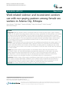 Scholarly article on topic 'Work-related violence and inconsistent condom use with non-paying partners among female sex workers in Adama City, Ethiopia'