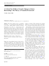 Scholarly article on topic 'A Critical New Pathway Towards Change in Abusive Relationships: The Theory of Transition Framework'