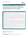 Scholarly article on topic 'A cross sectional study: latrine coverage and associated factors among rural communities in the District of Bahir Dar Zuria, Ethiopia'