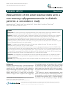 Scholarly article on topic 'Measurement of the ankle brachial index with a non-mercury sphygmomanometer in diabetic patients: a concordance study'