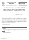 Scholarly article on topic 'The Key Contributing Factors of Non-accounting Students’ Failure in the Introduction to Financial Accounting Course'