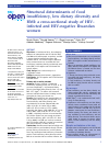 Scholarly article on topic 'Structural determinants of food insufficiency, low dietary diversity and BMI: a cross-sectional study of HIV-infected and HIV-negative Rwandan women'