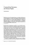 Scholarly article on topic 'Cosmopolitan Feminism and Human Rights'
