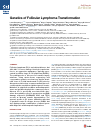 Scholarly article on topic 'Genetics of Follicular Lymphoma Transformation'