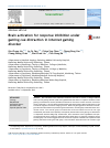 Scholarly article on topic 'Brain activation for response inhibition under gaming cue distraction in internet gaming disorder'