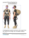 Scholarly article on topic 'A biologically-inspired multi-joint soft exosuit that can reduce the energy cost of loaded walking'