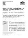 Scholarly article on topic 'PROTEKT 1999–2000: a multicentre study of the antimicrobial susceptibility of respiratory tract pathogens in Japan'