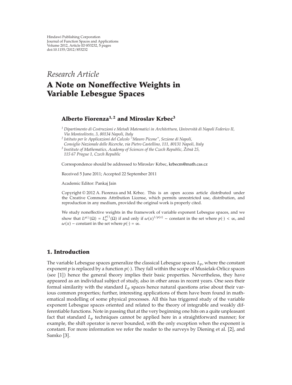 A Note On Noneffective Weights In Variable Lebesgue Spaces Topic Of Research Paper In Mathematics Download Scholarly Article Pdf And Read For Free On Cyberleninka Open Science Hub