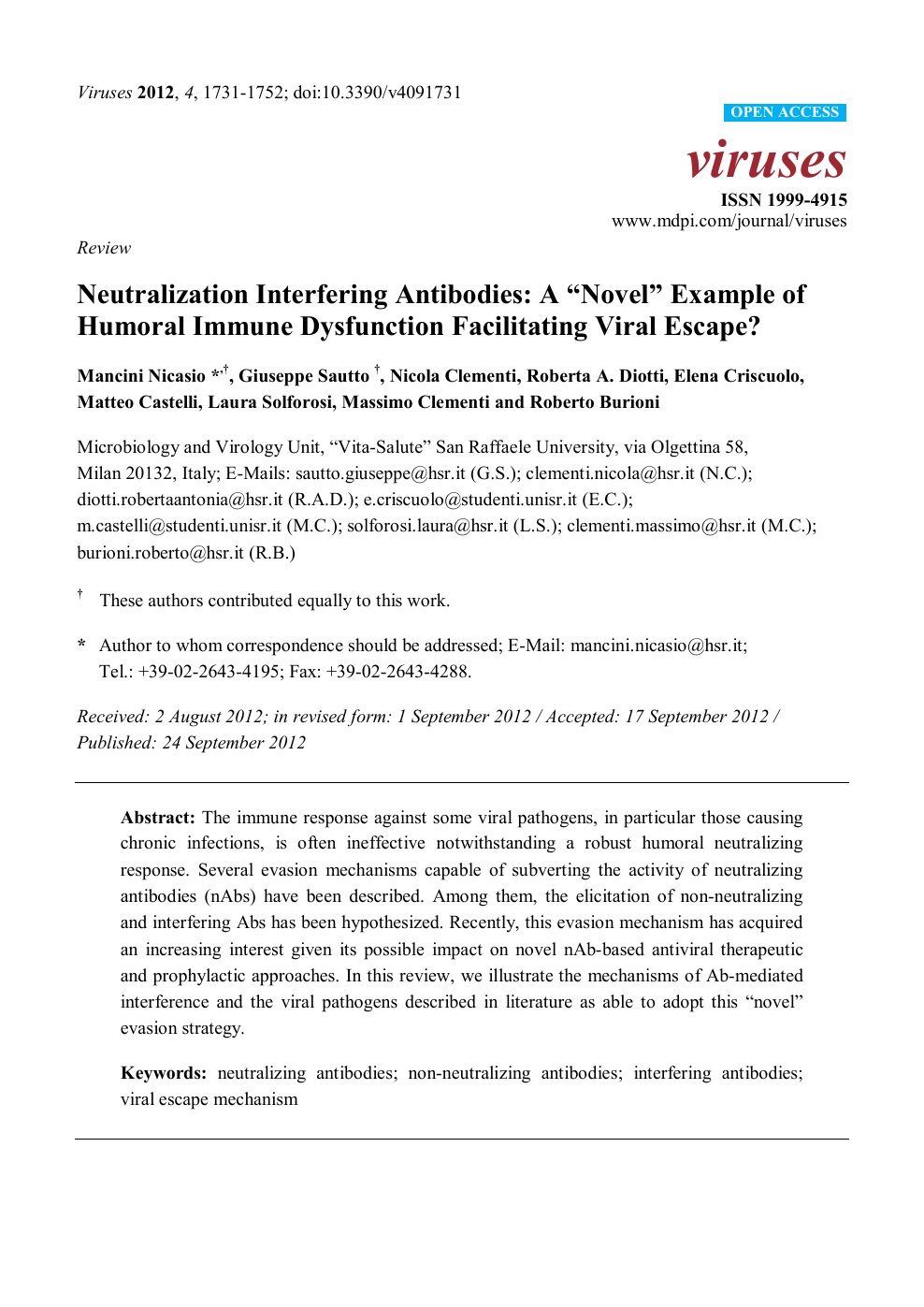 Neutralization Interfering Antibodies A Novel Example Of Humoral Immune Dysfunction Facilitating Viral Escape Topic Of Research Paper In Biological Sciences Download Scholarly Article Pdf And Read For Free On Cyberleninka Open