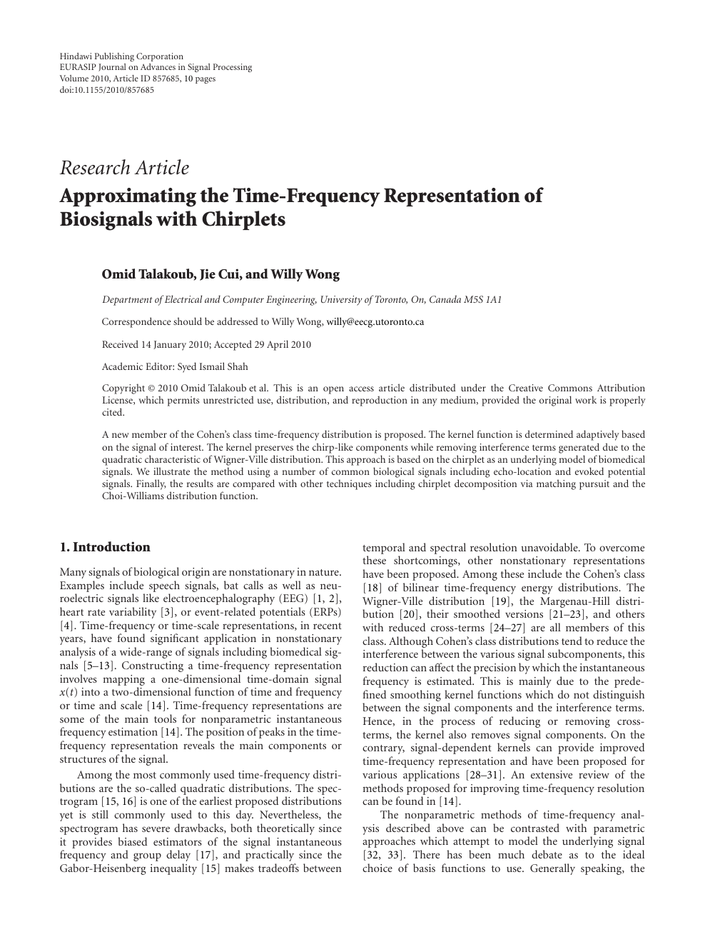 Approximating The Time Frequency Representation Of Biosignals With Chirplets Topic Of Research Paper In Electrical Engineering Electronic Engineering Information Engineering Download Scholarly Article Pdf And Read For Free On Cyberleninka Open Science