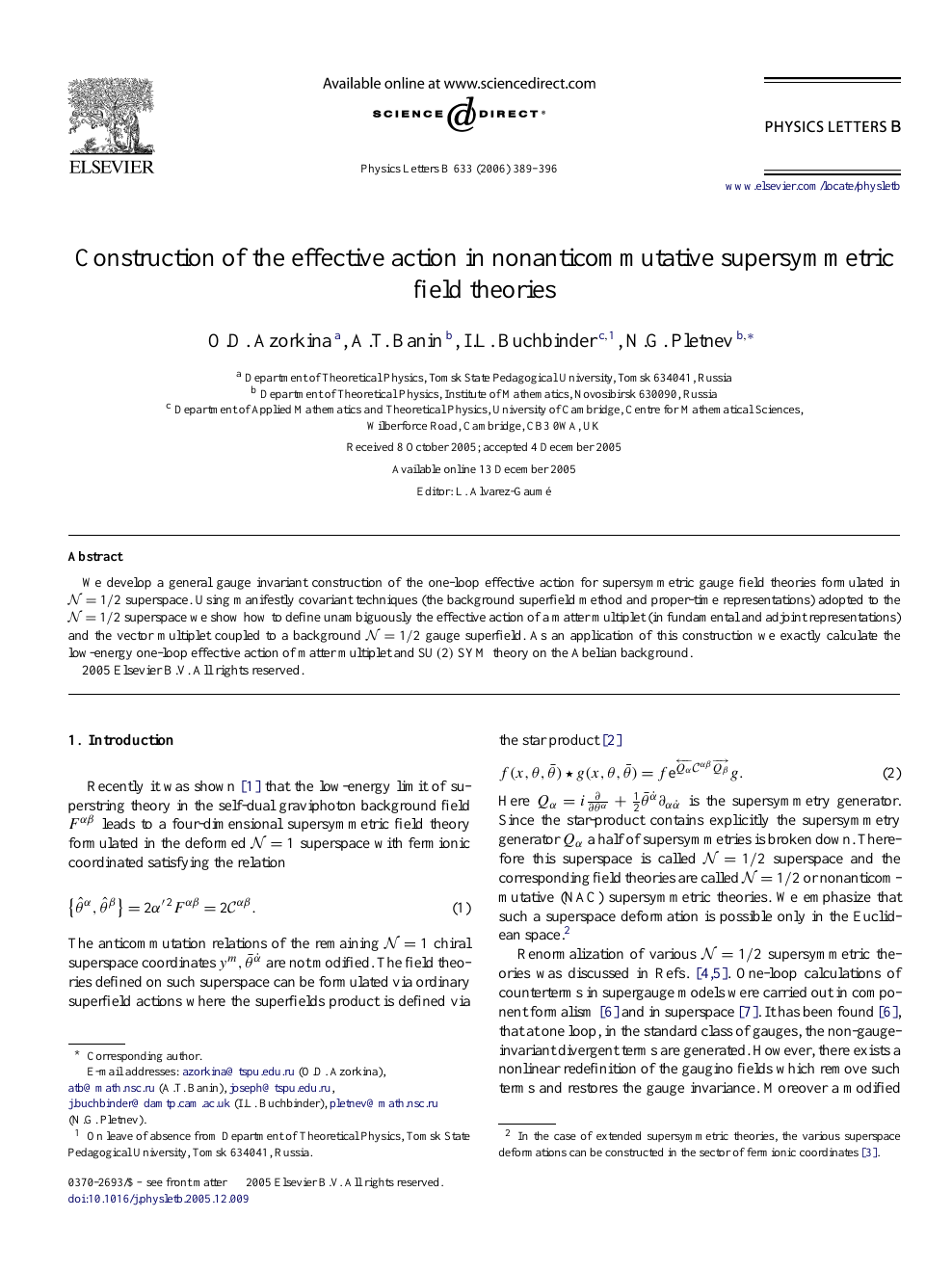 Construction Of The Effective Action In Nonanticommutative Supersymmetric Field Theories Topic Of Research Paper In Physical Sciences Download Scholarly Article Pdf And Read For Free On Cyberleninka Open Science Hub