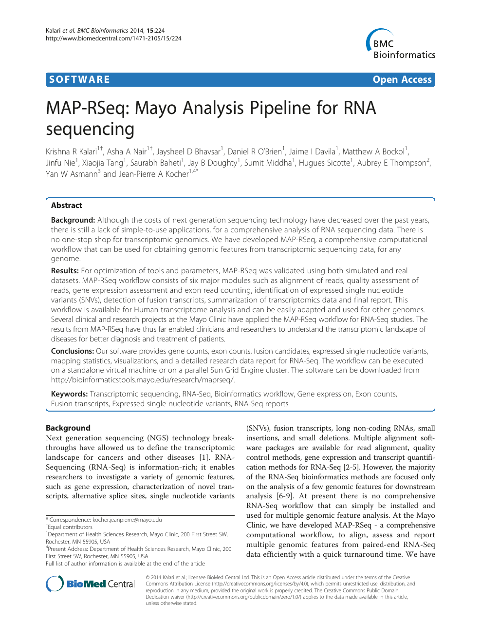 Map Rseq Mayo Analysis Pipeline For Rna Sequencing Topic Of Research Paper In Biological Sciences Download Scholarly Article Pdf And Read For Free On Cyberleninka Open Science Hub