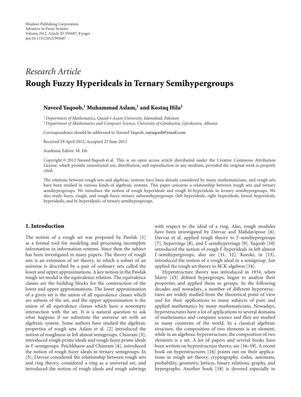 Rough Fuzzy Hyperideals In Ternary Semihypergroups Topic Of Research Paper In Mathematics Download Scholarly Article Pdf And Read For Free On Cyberleninka Open Science Hub