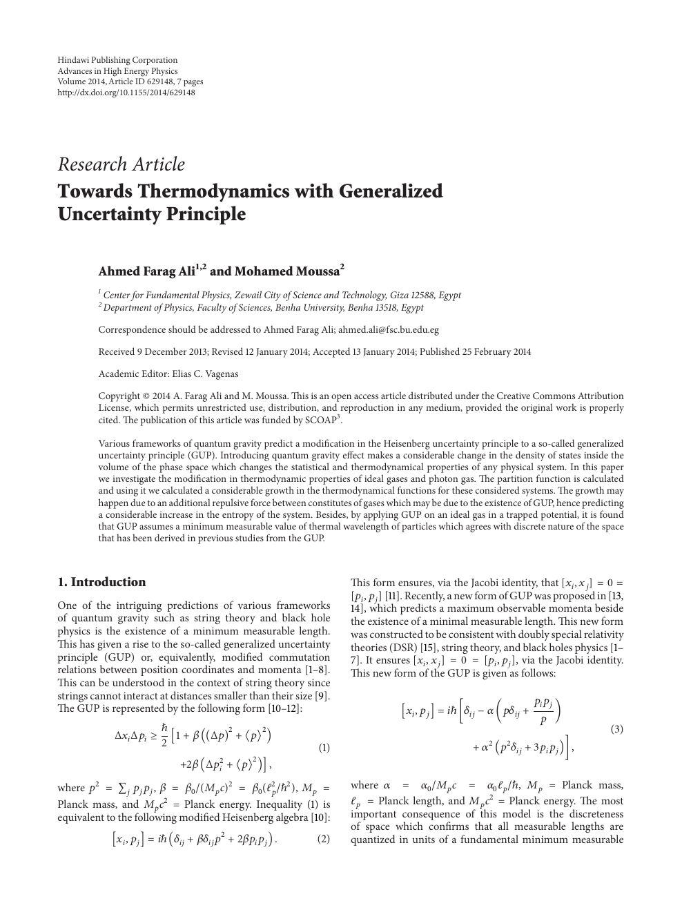 Towards Thermodynamics With Generalized Uncertainty Principle Topic Of Research Paper In Physical Sciences Download Scholarly Article Pdf And Read For Free On Cyberleninka Open Science Hub
