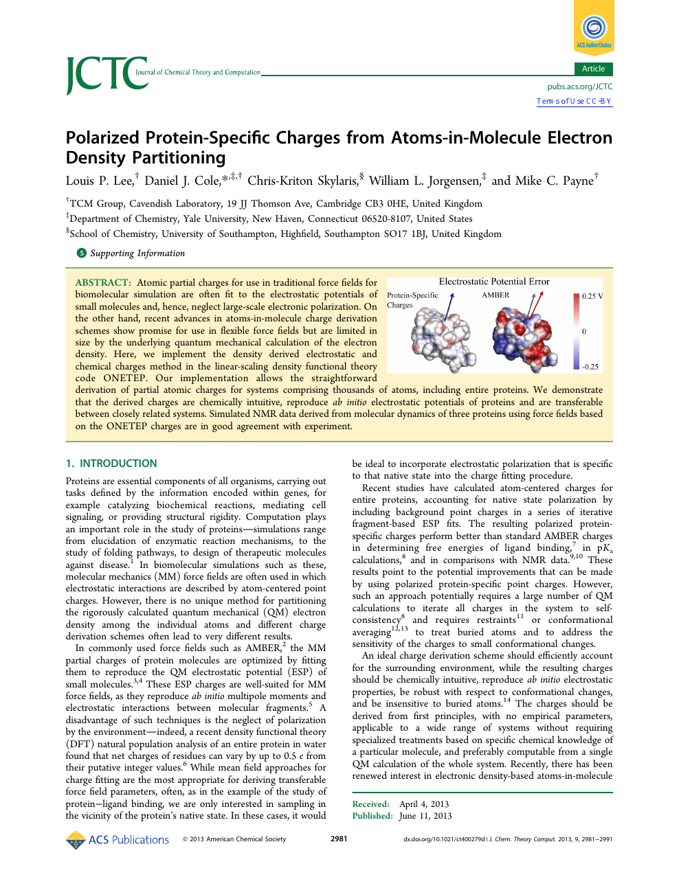 Polarized Protein Specific Charges From Atoms In Molecule Electron Density Partitioning Topic Of Research Paper In Nano Technology Download Scholarly Article Pdf And Read For Free On Cyberleninka Open Science Hub