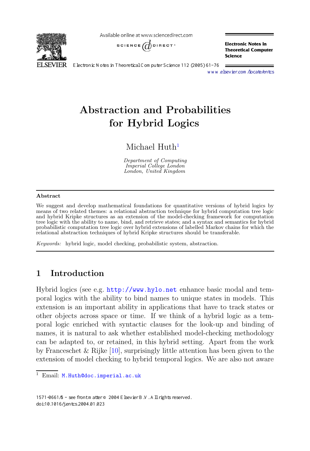 Abstraction And Probabilities For Hybrid Logics Topic Of Research Paper In Computer And Information Sciences Download Scholarly Article Pdf And Read For Free On Cyberleninka Open Science Hub