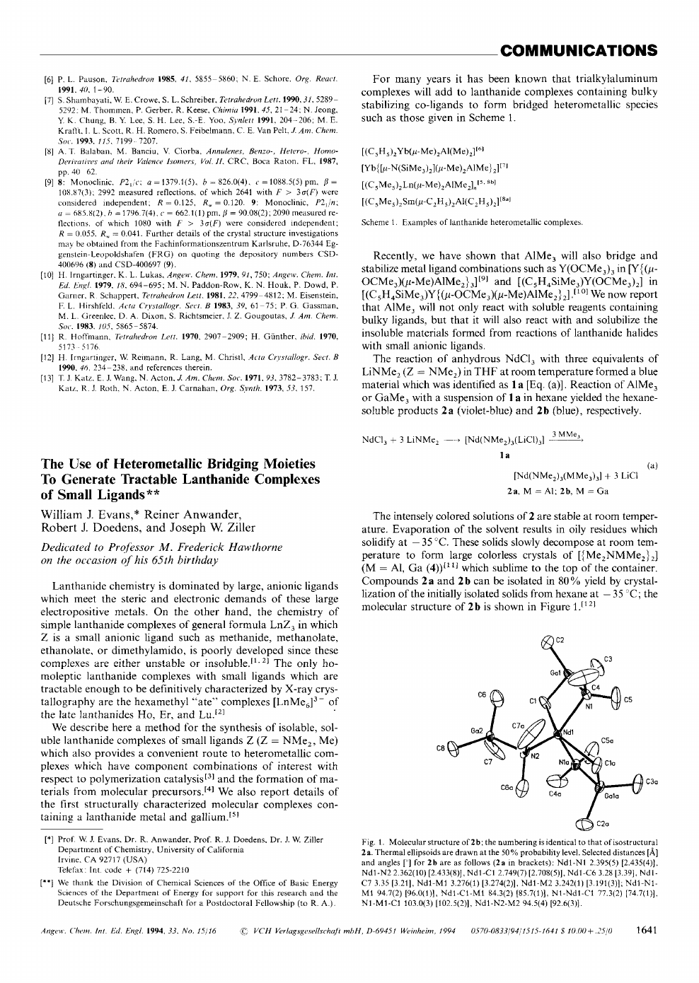 The Use Of Heterometallic Bridging Moieties To Generate Tractable Lanthanide Complexes Of Small Ligands Topic Of Research Paper In Chemical Sciences Download Scholarly Article Pdf And Read For Free On Cyberleninka